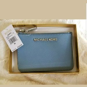 Michael Kors jet set coin purse in periwinkle